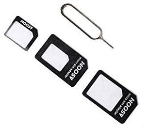 NOOSY 222678 Kit Adaptateur adaptateurs Carte SIM Card Micro Nano iPhone 5 4 4S iPad