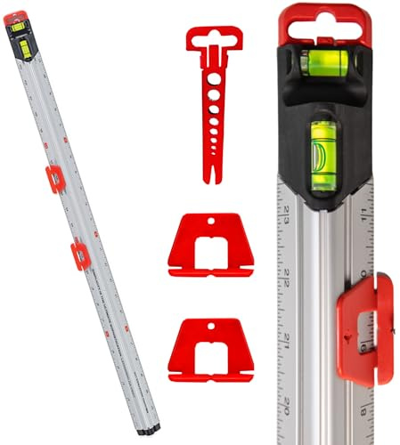Kapro - 313 Measure Mate - Ultimate Home-Improvement Tool - With Level and Ruler - Features Sliding Markers and Knife Guide - Includes Nail Gripper and Drill Bit Gauge - 24 Inch