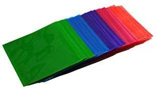 50 QUVIDO CD/DVD/Blu-Ray PP Schutzhüllen Color-Mix