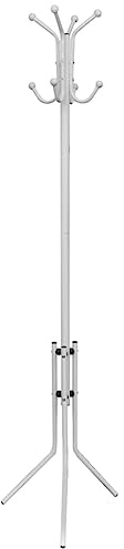 Portemanteau sur pied métal blanc
