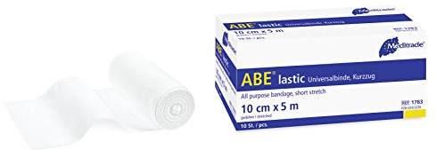 Meditrade 1783 Abe-Lastic Dauerelastische mittelzugbinde, Unsteril, 10 cm Breite x 5 m Länge (10-er pack)