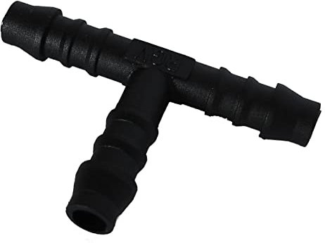 2x 8mm Hose Tube Pipe 3-way T-Piece Splitter / Connector for Washer / Heater Hose, Tube or Pipe - FREE FIRST CLASS UK POSTAGE!
