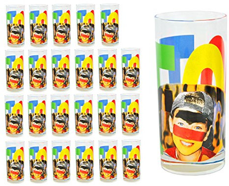 Lot de 24 verre à eau Face Tatoo