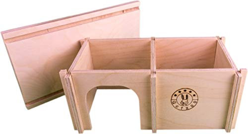 Getzoo Goldhamsterhaus Geräumiges Nagetierheim Zwei-Kammersystem für freie Raumgestaltung I Abnehmbares Dach I Sicher und stabil I Imitiert die natürliche Umgebung