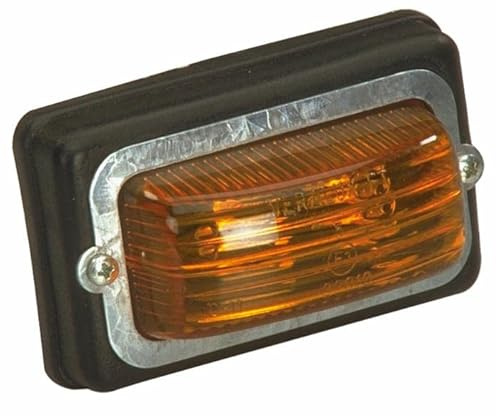 AMA Fanale Laterale per Veicoli - Indicatore di Direzione con Lente Ambrata, Dimensioni 88,5x54,5 mm, Fissaggio Viti M3, Made in Italy