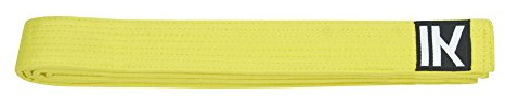 IKKEN Karate Judo Taekwondo Belts Colours | Plain & Striped (Yellow, 320cm)