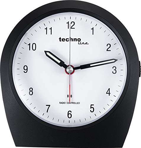Technoline Funkwecker WT 758 mit Schlummerfunktion und Beleuchtung, Schwarz