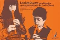 Leichte Duette nach Melodien aus den Notenbüchern der Familie Mozart: nach Melodien aus den Notenbüchern der Familie Mozart. 2 descant recorders. Partition d'exécution.