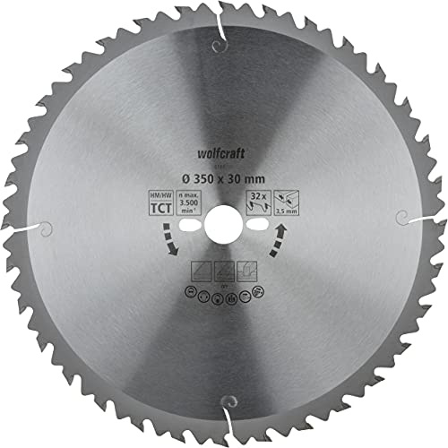 wolfcraft Sågklinga för bordscirkelsåg, HM, grön serie I 6666000 I Snabba, medelgrova snitt