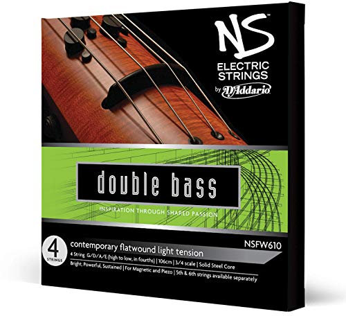 D'Addario NSFW610 Elektrik-Kontrabass Saitensatz mehrfach verdrillter Stahlkern Light