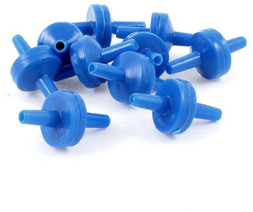 sourcing map 10 x Blue Plastic One Way Non-Return Check Valves for Aquarium Air Pump