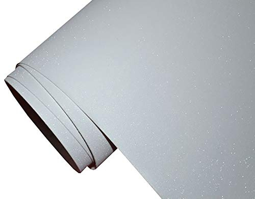 Neoxxim 6.6€/m2 Auto Folie - glitzer weiss 800 x 150 cm - selbstklebend BLASENFREI flexibel Car Wrapping Klebefolie folieren