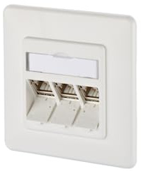 METZ CONNECT E-DAT modul 3 Port UP Cat.6A, reinweiß