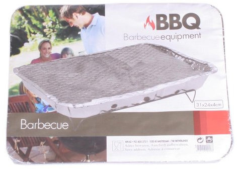 TORRES Barbacoa PORTATIL DESECHABLE - 31 x 24 x 4 CM