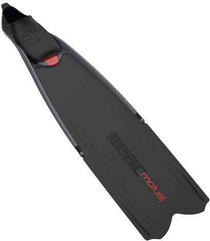 SEAC Motus Langen Flossen Fußteil, Ideal für Tauchen und Apnöetauchen, schwarz, 36/38