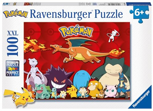 Ravensburger - Puzzles XXL Pokemon | Puzzle 6 Años O Más | Regalo Niño 6 Años O Más De 100 Piezas | Rompecabezas Niños De 36 X 49 Cm Puzzle