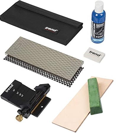 Trend Professionelles Diamant-Schleif- und Polierset zum Schärfen von Fräsern, Meißeln, Messern und Hobelmessern, DWS/KIT/B