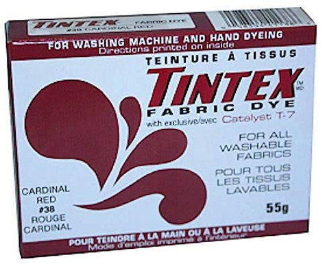 TINCTEX Fabric Dye, Cardinal RED #38, 55g, For Most Washable Fabrics, Not for 100% Polyester or 100% Acrylic