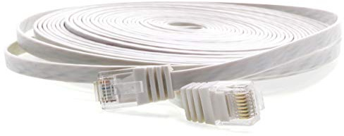1aTTack Cat5e 2X RJ45 plug flat network patch cable 25m | Flat Cat5e network patch cable with 2 RJ45 connectors; for LAN and Ethernet connections, flexible and space-saving