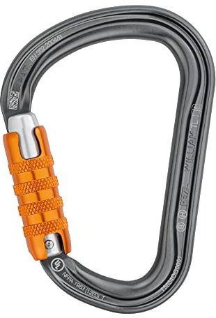 PETZL M36 a, TL William asymmetrisch Große Kapazität Aluminium Karabiner, Größe: triact-lock, grau, M36A TL, OneSize