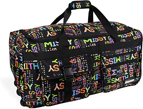 Reisetasche mit Rollen 80 Liter Volumen - Reise-Trolley mit großem Hauptfach Weichgepäck Weekender Saunatasche Missy XXL
