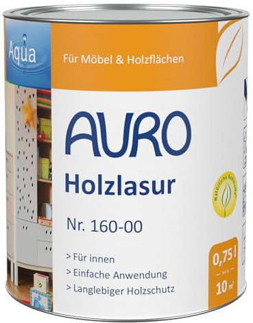 AURO Holzlasur Aqua Nr. 160-00 Farblos, 0,75 Liter