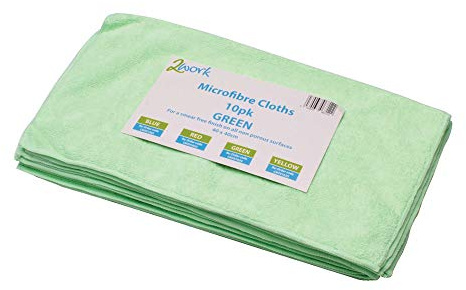 Robert Scott & Sons Limited Panni In Microfibra Anti Pelucchi Per Lucidare, Lavare, 10 Pezzi, Verde