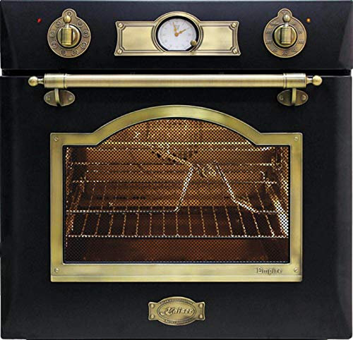 Kaiser Empire EH 6355 Em Retro - Horno eléctrico empotrado autosuficiente/ Fabricante de lujo Kaiser/ 67 litros/horno de autolimpieza/asador giratorio / 8 funciones/horno empotrable/ganador alemán