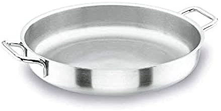 LACOR 50628w - Paellera Sin Tapa Wagner Acero Inoxidable 28cm - Profesional | En acero inoxidable, para arroces y paellas de gran formato; ideal para cocina profesional y uso diario en casa