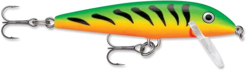 Rapala - Leurre de Pêche CountDown - Matériel de Pêche avec Construction Balsa - Leurre Pêche d'Eau Douce - Profondeur de Nage 2.1-3m - Taille 9cm / 12g - Fabriqué en Estonie - Firetiger