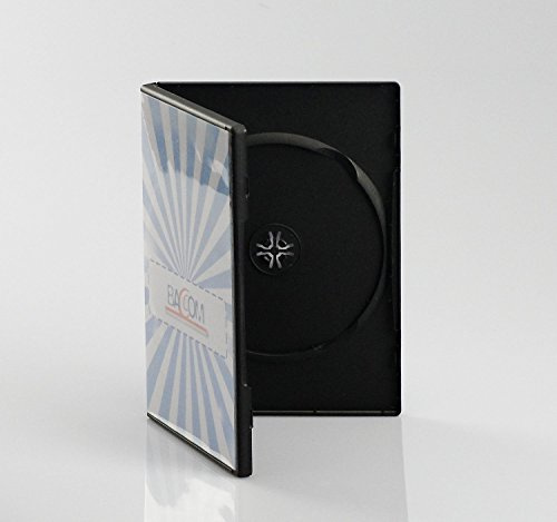 100 Custodie Dvd Doppie Nere - Box Porta 2 Dvd/CD 14mm