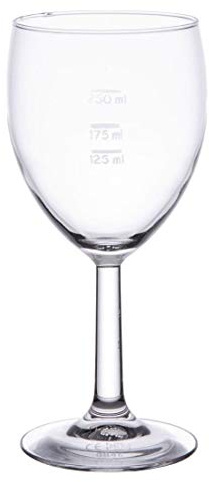 Gastobedarf Mühlan Arcoroc Savoie Grand Vin – Copas de vino 350 ml con marca CE a 125 ml 175 ml y 250 ml 48 unidades