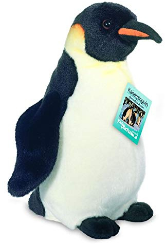 Teddy Hermann 90032 Kaiser-Pinguin 30 cm, Kuscheltier, Sonderedition yaqu Pacha, Kuscheltier mit idealem Recyclinganteil (Füllmaterial)