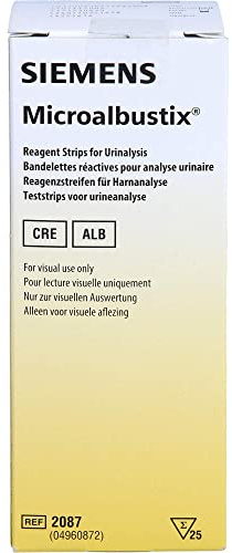 MICROALBUSTIX Harnteststreifen zur Erkennung von Mikroalbuminurie, 25 St. Teststreifen