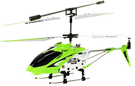 Syma S107 3 Channel RC Helicopter with Gyro, Green