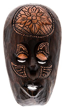 Ciffre 20cm Holz Maske Holzmaske Wandbehang Skulptur Figur Fair Trade Deko HM2000015