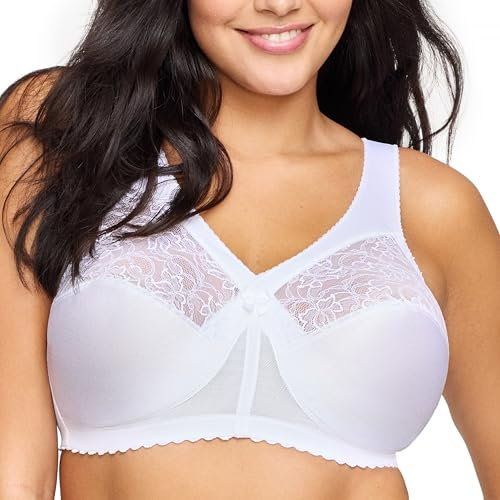 Glamorise MagicLift Original Support Wirefree Bra 1000 (Women's & Women's Plus) White