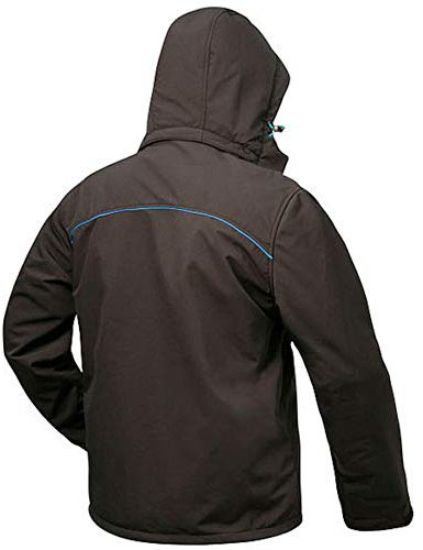 Elysee Winter Softshell-Jacke Uranus mit Kapuze - schwarz/blau - Größe: 4XL