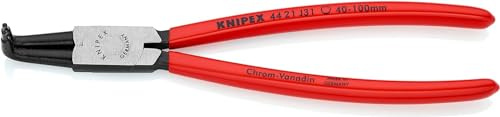 KNIPEX Pince pour circlips pour circlips intérieurs d'alésage sur carte LS gainées en plastique 215 mm, 44 21 J31 SB