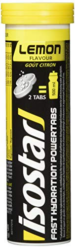 Isostar Powertabs Sportgetränk (6 Tuben mit je 10 Tabs) – Iso Drink für intensives Training – kalorienreduziertes Elektrolyte Getränk – Zitrone