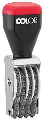 COLOP 04004 Gummi-Nummerierungsstempel | 108831 | 4 mm 4-Band-Zahlenstempel | Manuell verstellbarer Chargennummernstempel