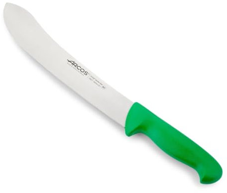 Arcos Coltello da Macellaio in Acciaio Inossidabile Nitrum – Coltello da Cucina Professionale per Tagliare Carne, Pesce e Verdure – Manico Ergonomico in Poliossimetilene, Serie 2900, Colore Verde