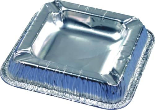 10x PAPSTAR 14580 Aluminium-Aschenbecher quadratisch