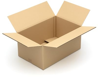 KK Verpackungen Versandkartons 600 x 400 x 300 mm Braun 2-wellig (Innenmaß 586 x 383 x 274 mm) | 15 Stück, Faltkartons Kartons für Versand als DHL Paket Hermes Paketklasse L DPD GLS Paketklasse XL