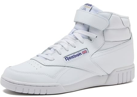 EX-O-FIT HI High Top Basketball Shoes for Men, Retro Men's Sneakers - White, 13 Medium