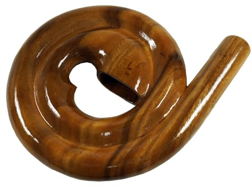 GURU SHOP Rundes Didgeridoo (Holz) - Modell 4, 28x30x4 cm