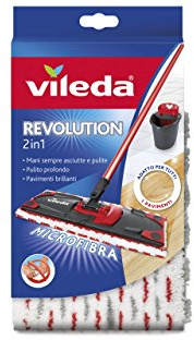 Vileda Revolution Panno Ricambio 2 in 1 in Microfibra, Bianco (Copia)
