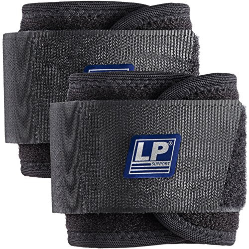 LP Support 753-KM atmungsaktive Handgelenk-Bandage - für Damen & Herren - Wrist-Wraps für Powerlifting, Bodybuilding, Kraft-Sport, Größe:Universalgröße, Farbe:2 x schwarz