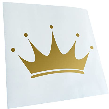 Kiwistar - Autoaufkleber - Gold - 18x11cm Krone - Heckscheibe Auto Aufkleber wetterfest für Kfz LKW Mofa Truck - Sticker außen selbstklebend Tuning Zubehör für Fenster Fahrzeug Scheibe