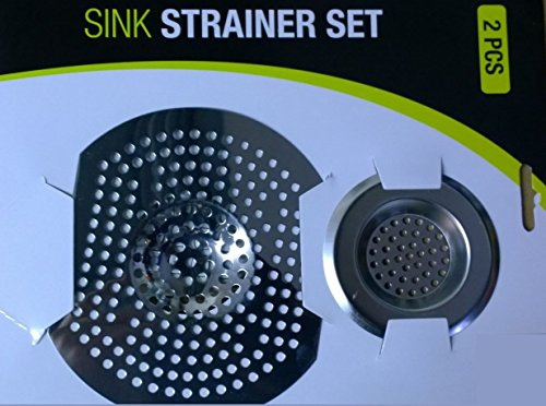 Stainless Steel Chrome Plated Sink Strainer / Plug Hole Strainer Pack of 2 (7cm and 4cm Diameter)